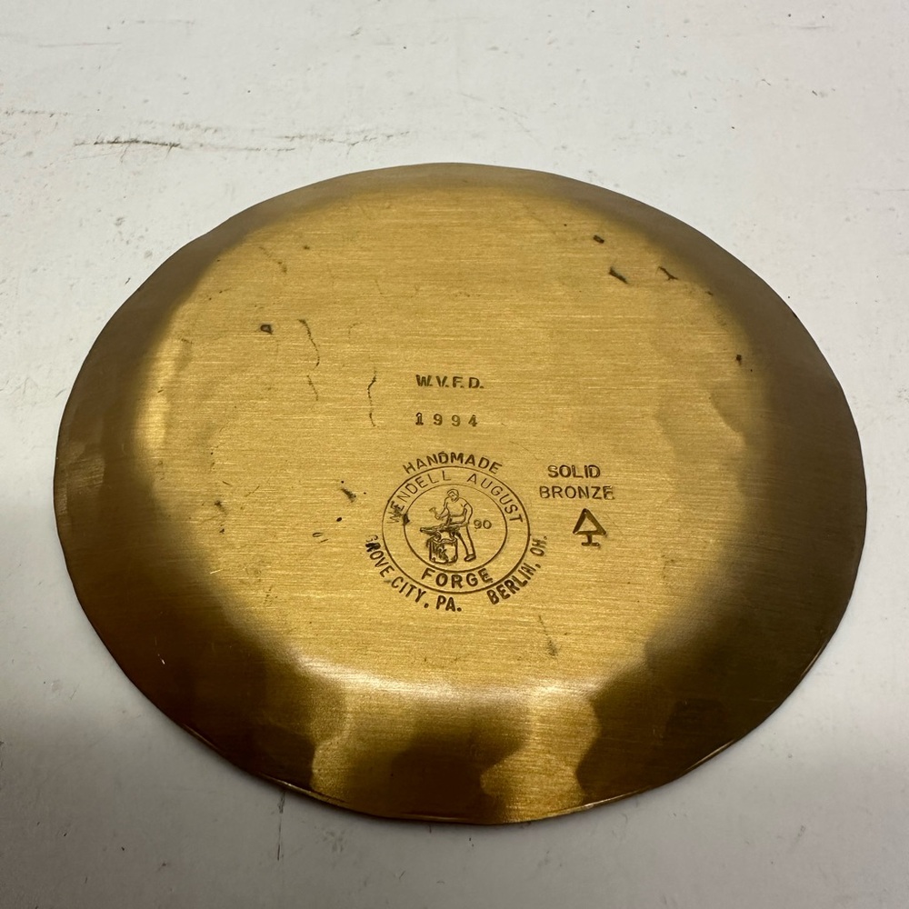 Vintage Wendell August Forge Solid Bronze Tray - Picture 2 of 4